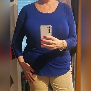 Babaton Royal Blue Long Sleeve Top